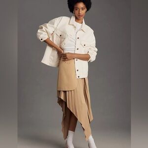 Pilcro by Phila Weston Boyfriend Denim Jacket ivory